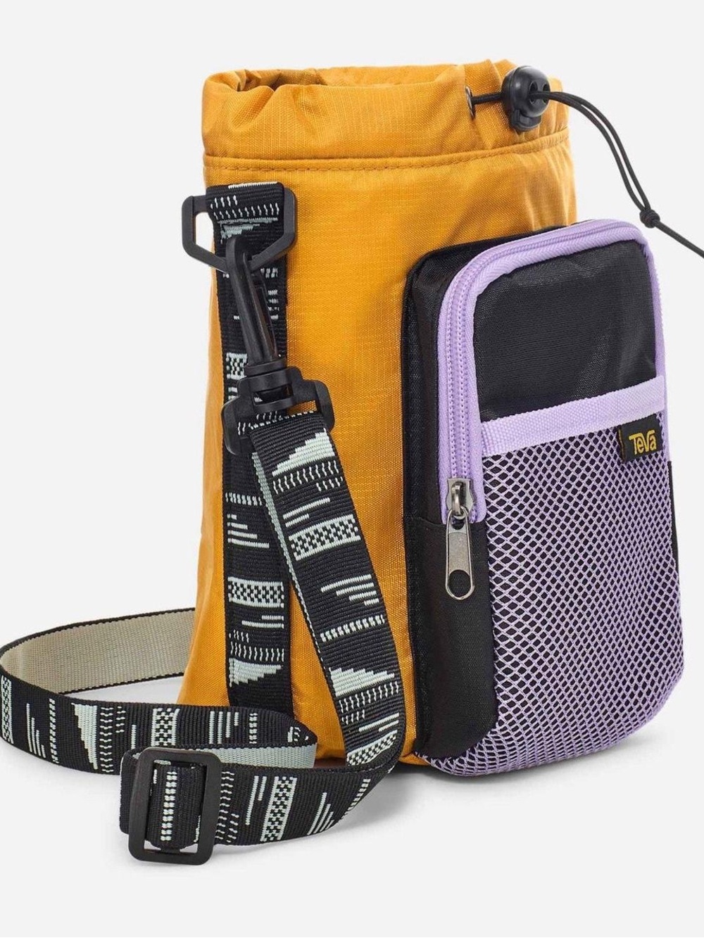 Teva Crossbody Pouch - Lavender and Mustard